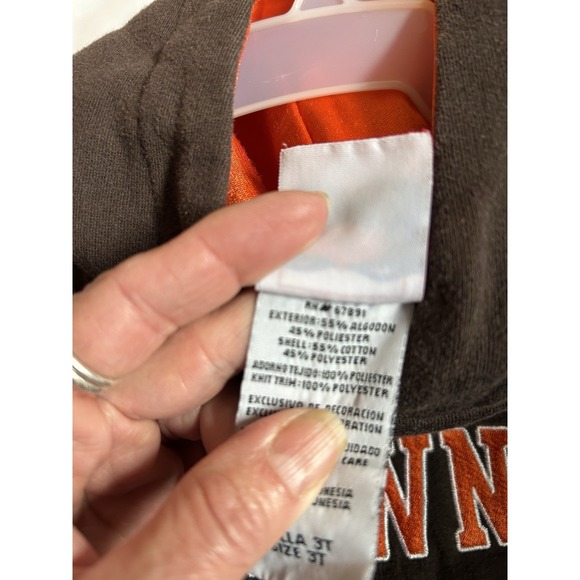 NFL Reebok Cleveland Browns Toddler Hoodie and Pants Set Brown Orange 3T - Picture 5 of 16